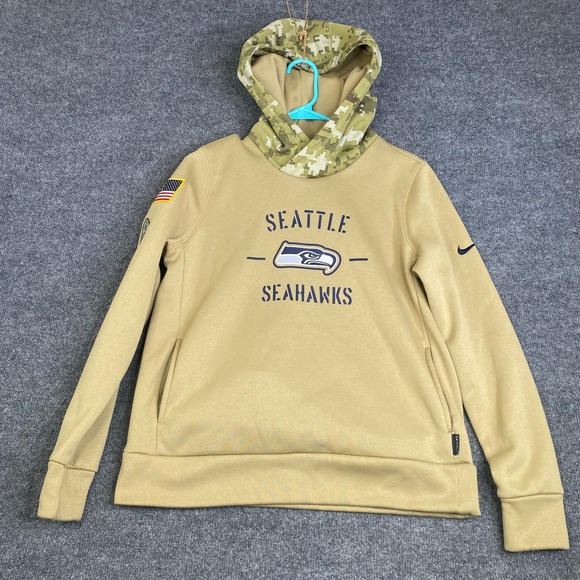 Nike Tops - Nike Seattle Seahawks Salute to Service Hoodie Tan Camo Medium AT7936-297
